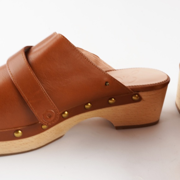 J.CREW Size 9 Convertible Leather Clogs in Rich Oak - Picture 5 of 9